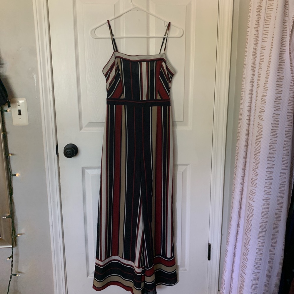 stripes forever 21 jumpsuit